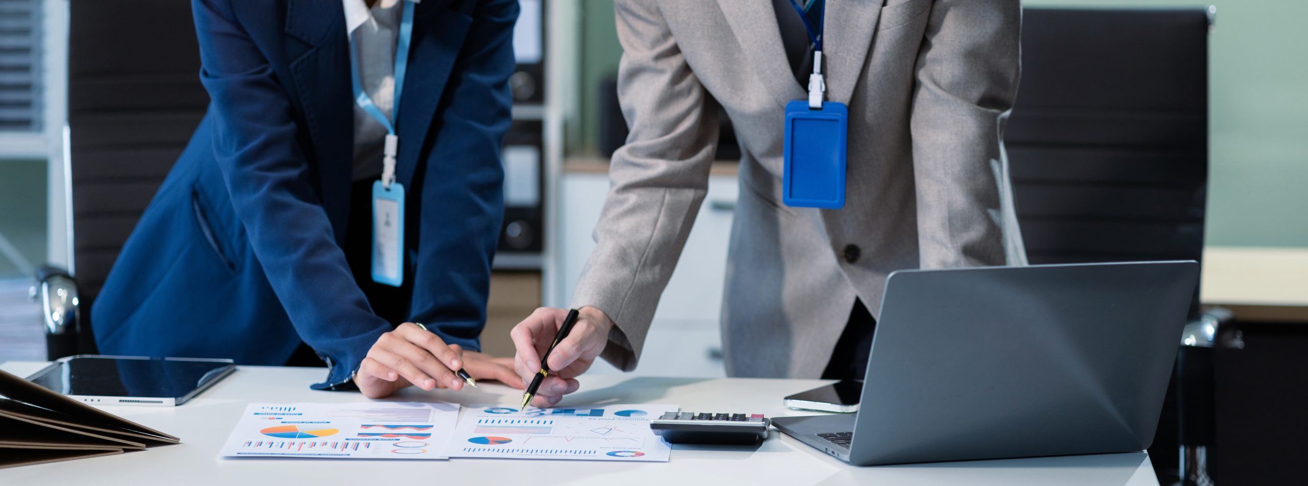 Project manager working and update tasks with milestones progress planning and professional investor working new start up project in the office.