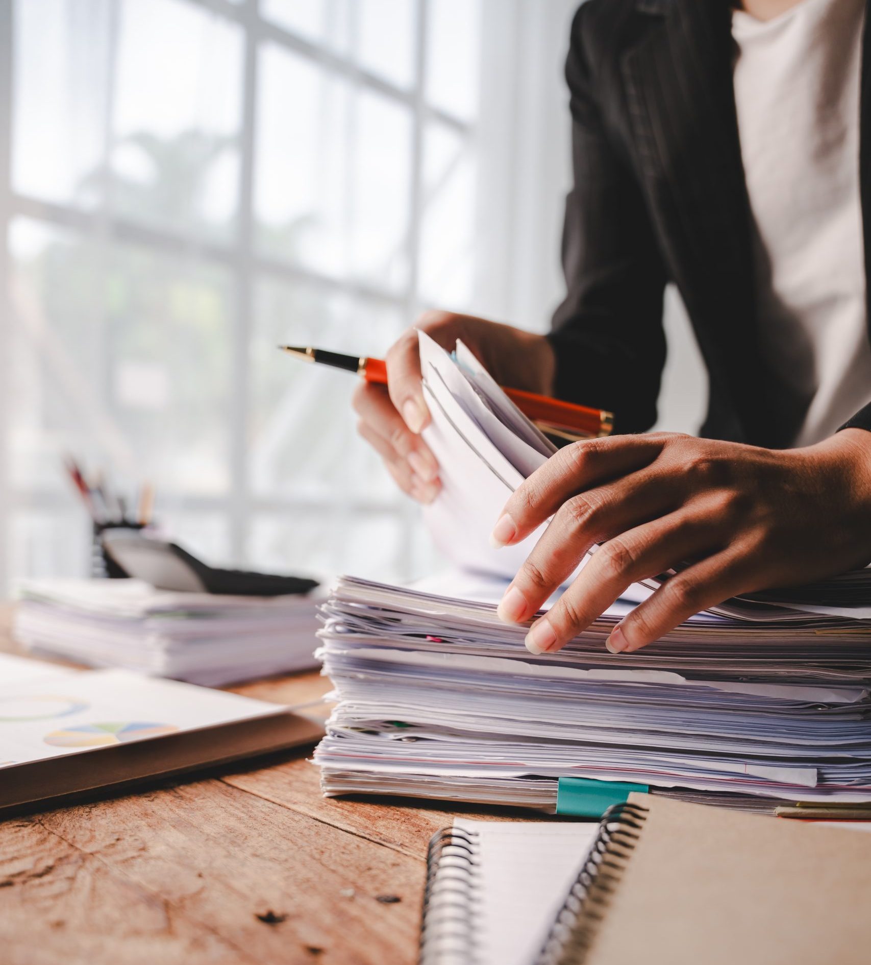 preparing the paperwork